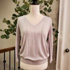 Silver Gray Pullover Sweater